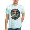 National Park Voyageurs Retro Sunset Canoe Paddling Badge Tie-Dye T-Shirts Mint Tie-Dye