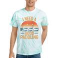 I Need A Good Paddling Retro Sunset Canoe Raglan Baseball Tee Tie-Dye T-Shirts Mint Tie-Dye