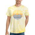 Canoe Canoeing Vintage Sunset Tie-Dye T-Shirts Yellow Tie-Dye
