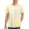 Canoeing Girl Raglan Baseball Tee Tie-Dye T-Shirts Yellow Tie-Dye