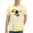 Kayaking Bear Retro Sunset Paddling Canoe Outdoor Adventure Tie-Dye T-Shirts Yellow Tie-Dye