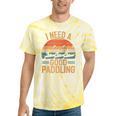 I Need A Good Paddling Retro Sunset Canoe Raglan Baseball Tee Tie-Dye T-Shirts Yellow Tie-Dye