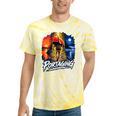 Portaging Canoe Wilderness Adventure Scenic Graphic Tie-Dye T-Shirts Yellow Tie-Dye