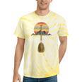 Vintage Retro Canoe Paddle & Mountains Rafting Tie-Dye T-Shirts Yellow Tie-Dye