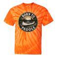 Born To Paddle Canoe Vintage Outdoor Adventure Tie-Dye T-Shirts Orange Tie-Dye