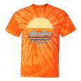 Canoe Canoeing Vintage Sunset Tie-Dye T-Shirts Orange Tie-Dye