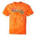 Canoe Retro Vintage Sunset Rainbow Raglan Baseball Tee Tie-Dye T-Shirts Orange Tie-Dye