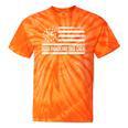 Canoeing Canoe US American Flag Patriotic Retro Raglan Baseball Tee Tie-Dye T-Shirts Orange Tie-Dye