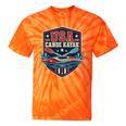 USA Canoe Kayak Paddling American Flag Emblem Tie-Dye T-Shirts Orange Tie-Dye