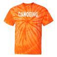Vintage Canoeing Text Hobby Apparel Raglan Baseball Tee Tie-Dye T-Shirts Orange Tie-Dye