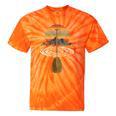 Vintage Retro Canoe Paddle & Mountains Rafting Tie-Dye T-Shirts Orange Tie-Dye