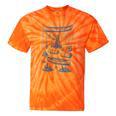 Women's Canoe Wilderness Gear Vintage Chart Collection Illustration Tie-Dye T-Shirts Orange Tie-Dye