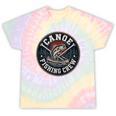 Canoe Fishing Crew Vintage Bass Paddles Tie-Dye T-Shirts Hazy Rainbow Tie-Dye