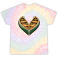 Canoe Heart Cute Minimalist Paddling Adventure Tie-Dye T-Shirts Hazy Rainbow Tie-Dye