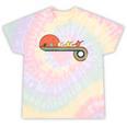 Canoe Retro Vintage Sunset Rainbow Raglan Baseball Tee Tie-Dye T-Shirts Hazy Rainbow Tie-Dye