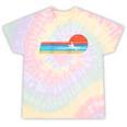Canoes-Rowing Canoe-Rower Canoeing-Canoeist Vintage Canoes Raglan Baseball Tee Tie-Dye T-Shirts Hazy Rainbow Tie-Dye