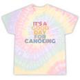 It's A Good Day For Canoeing Retro 70s Vintage Distressed Raglan Baseball Tee Tie-Dye T-Shirts Hazy Rainbow Tie-Dye