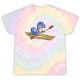 Kayak T Rex Dinosaur Canoe Shirt Kayak For Children Tie-Dye T-Shirts Hazy Rainbow Tie-Dye