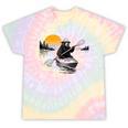 Kayaking Bear Retro Sunset Paddling Canoe Outdoor Adventure Tie-Dye T-Shirts Hazy Rainbow Tie-Dye