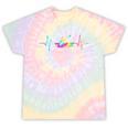 Kayaking Heartbeat Tie Dye Canoe Boating Kayaks Tie-Dye T-Shirts Hazy Rainbow Tie-Dye