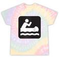 Outdoors Water Sports Canoe Canoeist Raglan Baseball Tee Tie-Dye T-Shirts Hazy Rainbow Tie-Dye