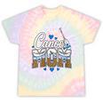 Women's Canoe Mom Leopard Print Paddle River Lake Sport Mother Tie-Dye T-Shirts Hazy Rainbow Tie-Dye