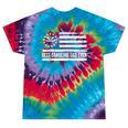 Canoeing Canoe US American Flag Patriotic Retro Raglan Baseball Tee Tie-Dye T-Shirts Festival Tie-Dye