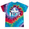 Maine Canoe Kayak Moose USA America Souvenir Tie-Dye T-Shirts Festival Tie-Dye