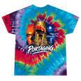 Portaging Canoe Wilderness Adventure Scenic Graphic Tie-Dye T-Shirts Festival Tie-Dye
