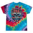 USA Canoe Kayak Paddling American Flag Emblem Tie-Dye T-Shirts Festival Tie-Dye