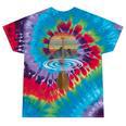 Vintage Retro Canoe Paddle & Mountains Rafting Tie-Dye T-Shirts Festival Tie-Dye