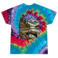 Women's Lakeside Canoe Cabin Escape Scene Tie-Dye T-Shirts Festival Tie-Dye