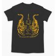 Awesome Orange Double Tiger Muay Thai Sak Yant Unisex T-Shirt, trending gift