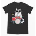Cat Wearing Sunglasses Playing Drums Drum Kit Musician Unisex T-Shirt, trending gift Cat Wearing Sunglasses Playing Drums Drum Kit Musician Unisex T-Shirt, trending gift