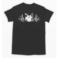 Drum Kit Heartbeat Drummer Music Lover EKG Pulse Set Note Unisex T-Shirt, trending gift Drum Kit Heartbeat Drummer Music Lover EKG Pulse Set Note Unisex T-Shirt, trending gift