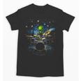 Drum Kit Percussionist Drummer Van Gogh Alien Playing Drums Unisex T-Shirt, trending gift