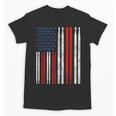 USA Flag Drumsticks Drum Kit Unisex T-Shirt, trending gift