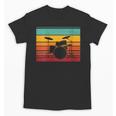 Women's Retro Drum Kit Silhouette With Color Stripes Unisex T-Shirt, trending gift Women's Retro Drum Kit Silhouette With Color Stripes Unisex T-Shirt, trending gift