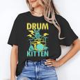 Women's Cute Drummer Cat Drum Kitten Unisex T-Shirt Women's Cute Drummer Cat Drum Kitten Unisex T-Shirt