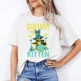 Cute Drummer Cat Drum Kitten Unisex T-Shirt