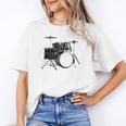Drum Kit Drummer Band Musical Instrument Rock Music Raglan Baseball Tee Unisex T-Shirt