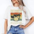Drummer Better Timing Retro Vintage Sunset Drum Kit Graphic Unisex T-Shirt Drummer Better Timing Retro Vintage Sunset Drum Kit Graphic Unisex T-Shirt