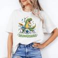 T-Rex Drumming With Drum Kit And Musical Notes Unisex T-Shirt T-Rex Drumming With Drum Kit And Musical Notes Unisex T-Shirt