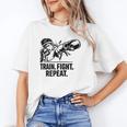 Train Fight Repeat Nak Muay Thai Boxing Fighter Raglan Baseball Tee Unisex T-Shirt