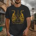 Awesome Orange Double Tiger Muay Thai Sak Yant Unisex T-Shirt