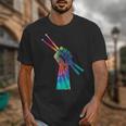 Drummer Drum Kit Tie Dye Hippie Drummer Unisex T-Shirt Drummer Drum Kit Tie Dye Hippie Drummer Unisex T-Shirt