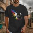 Drummer Silhouette Drum Kit Splatter Art Unisex T-Shirt Drummer Silhouette Drum Kit Splatter Art Unisex T-Shirt