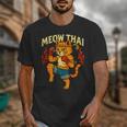 Meow Thai Muay Thai Cat Fighter Pun Dad Joke Unisex T-Shirt
