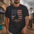 Patriotic Drum Kit Silhouette American Flag Unisex T-Shirt Patriotic Drum Kit Silhouette American Flag Unisex T-Shirt