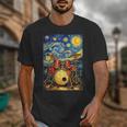 Starry Night Drum Kit Van Gogh Style Art Unisex T-Shirt Starry Night Drum Kit Van Gogh Style Art Unisex T-Shirt